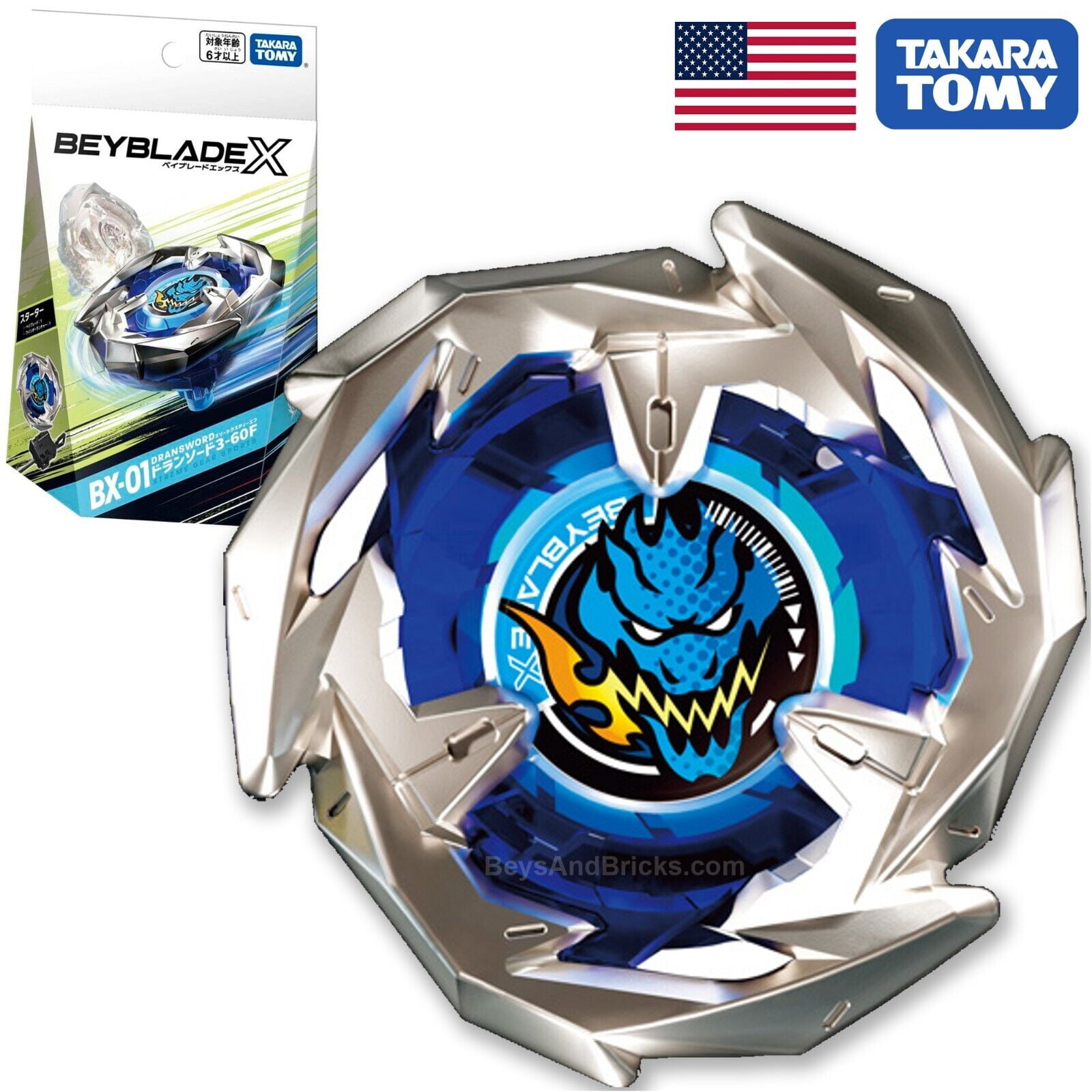 Takara tomy Dransword 360F Beyblade X Starter BX01
