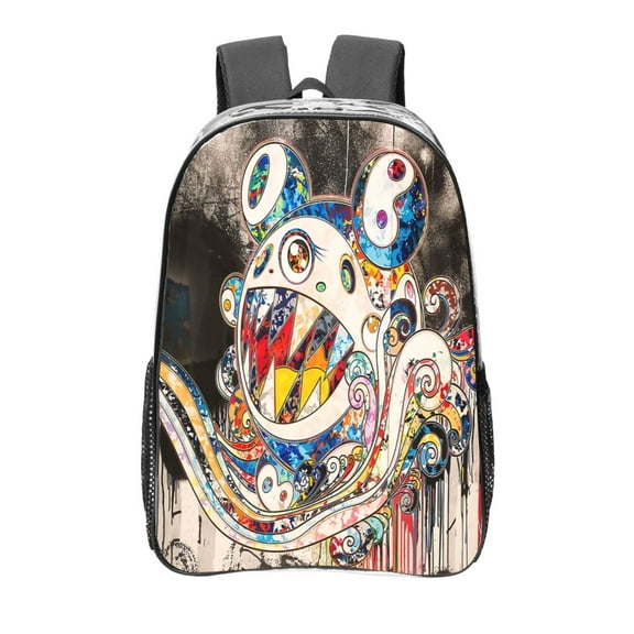 Takashi Murakami - Mirrored Reality Transparent Backpack Fashion Travel Backpack Laptop Backpack 16ch