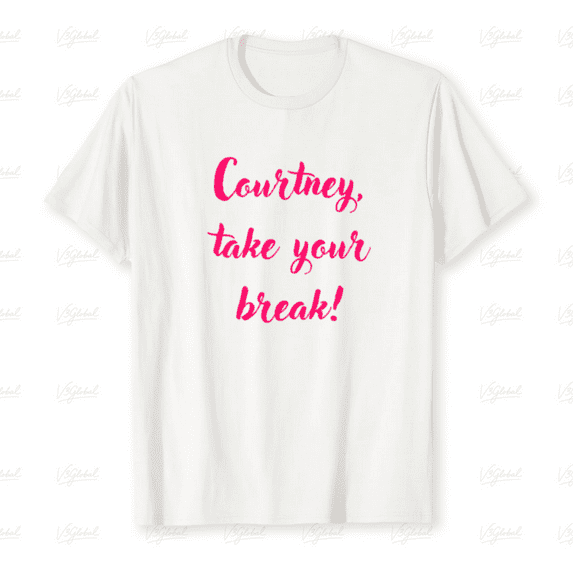 Take A Break Motivational Pink Lettering Quote Unisex T-Shirt For Inspiration up to size 5XL