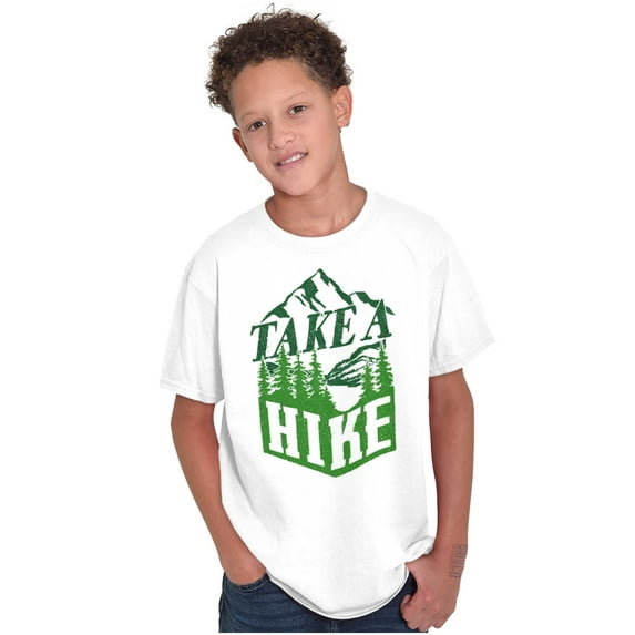 Take A Hike Nature Outdoors Camping Crewneck T Shirts Boy Girl Teen Brisco Brands L
