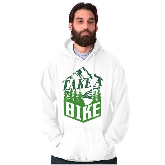 Take A Hike Nature Outdoors Camping Unisex Plus Fleece Graphic Hoodie Brisco Brands 2X