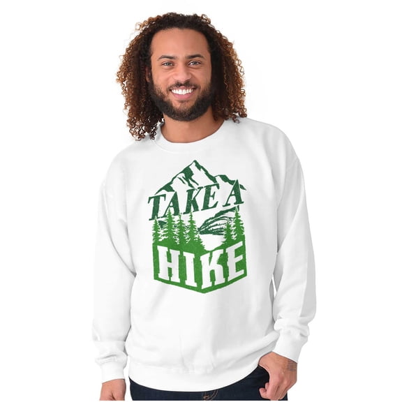 Take A Hike Nature Outdoors Camping Unisex Plus Fleece Graphic Sweatshirt Brisco Brands 2X