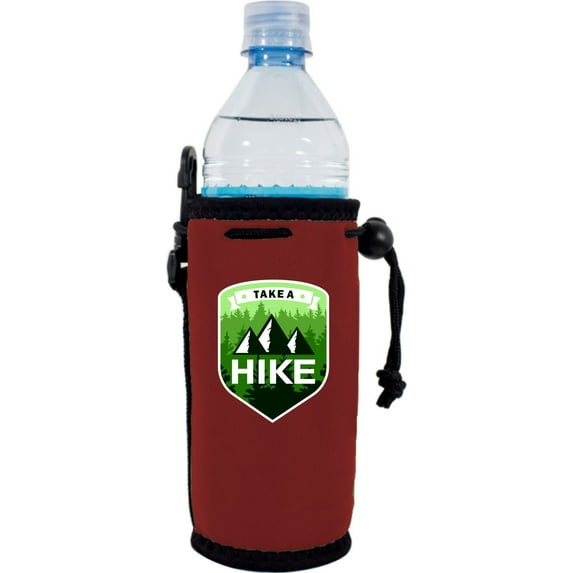 Take A Hike Neoprene Water Bottle Coolie (Burgundy)