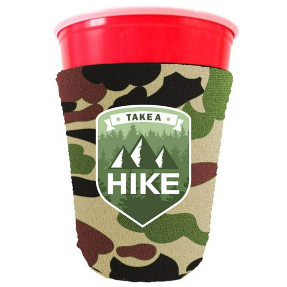 Take A Hike Party Cup Coolie (Camo)