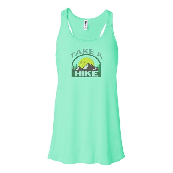 "Take A Hike Tank, Take A Hike, Racerback, Soft Bella Canvas, Sublimation, Racerback, Hiking Racerback, Women's Hiking Tee, Hiking Tank Top, Mint , MEDIUM"