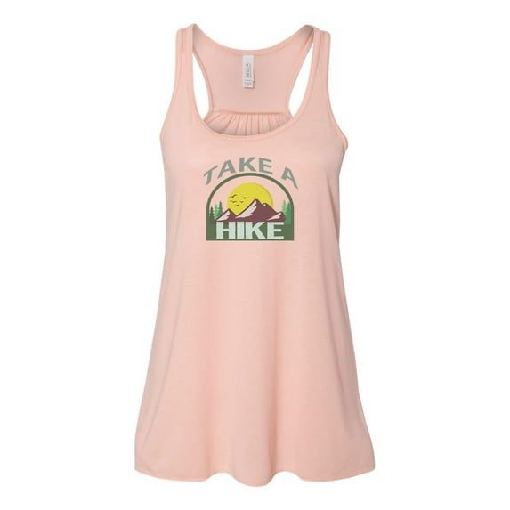 "Take A Hike Tank, Take A Hike, Racerback, Soft Bella Canvas, Sublimation, Racerback, Hiking Racerback, Women's Hiking Tee, Hiking Tank Top, Peach, EXTRA SMALL"