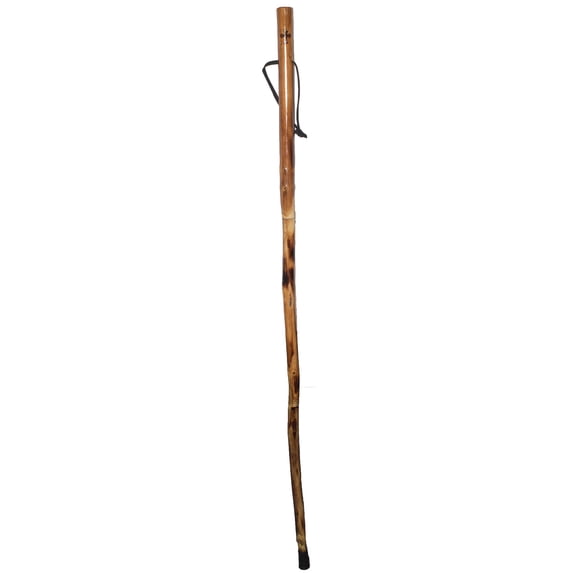 Take A Hike Wooden Walking Stick with Compass and Pouch - Cross