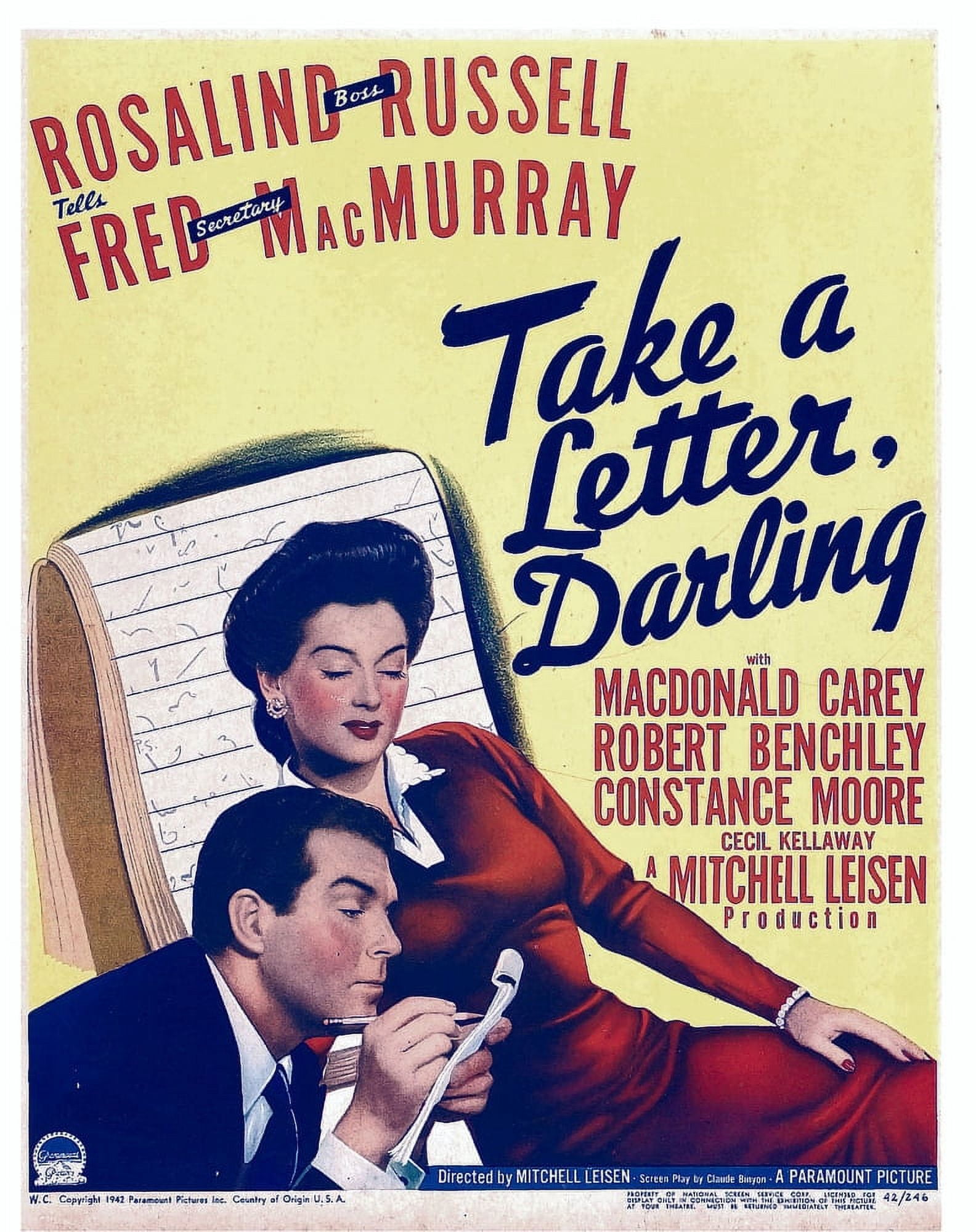 Take A Letter Darling Canvas Art - (11 x 17)