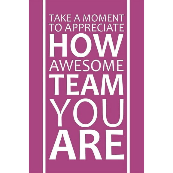 Take A Moment To Appreciate How Awesome Team You Are: Staff Recognition Gifts (Paperback)