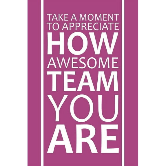Take A Moment To Appreciate How Awesome Team You Are: Staff Recognition Gifts (Paperback)