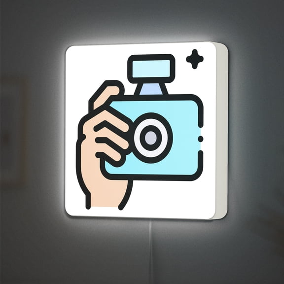 Take A Photo LED Lightbox - Cute Travel Photography Camera Decor, Custom Led Sign for Home Office Shop Decor (Width 12 inch, 30cm)