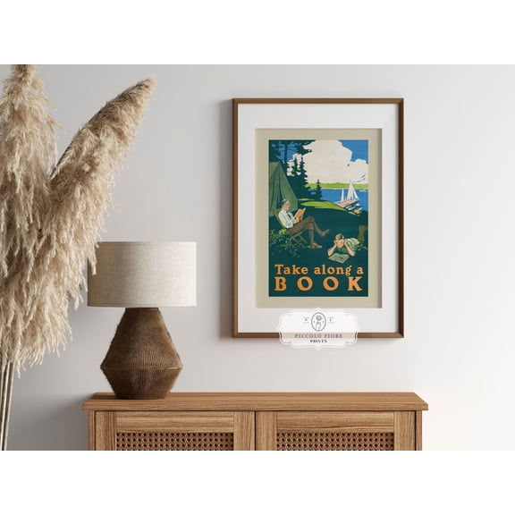 Take Along A Book Advertisement Poster, Unframed Paper Poster 8x10in