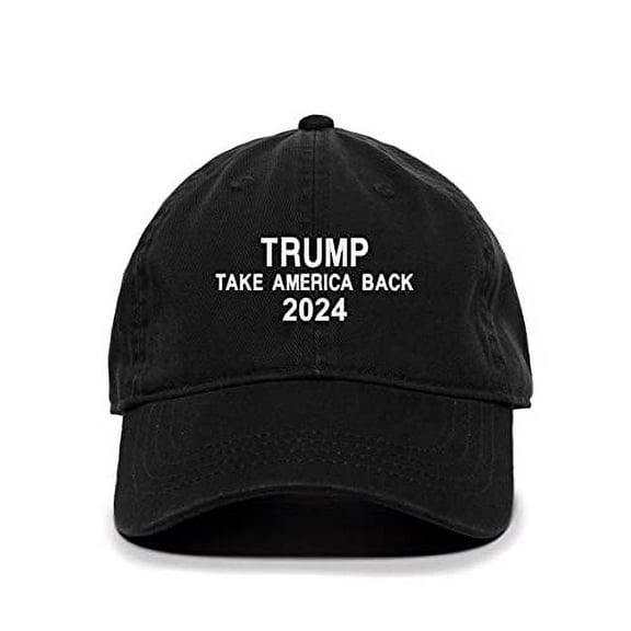 Take America Back Trump Baseball Cap Embroidered Cotton Adjustable Dad Hat Black