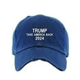 thumbnail image 1 of Take America Back Trump Vintage Baseball Cap Embroidered Cotton Adjustable Distressed Dad Hat Navy, 1 of 1