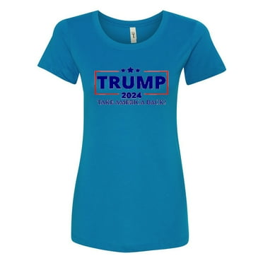 Take America Back USA Womens T-shirts Fit, Turquoise, Small