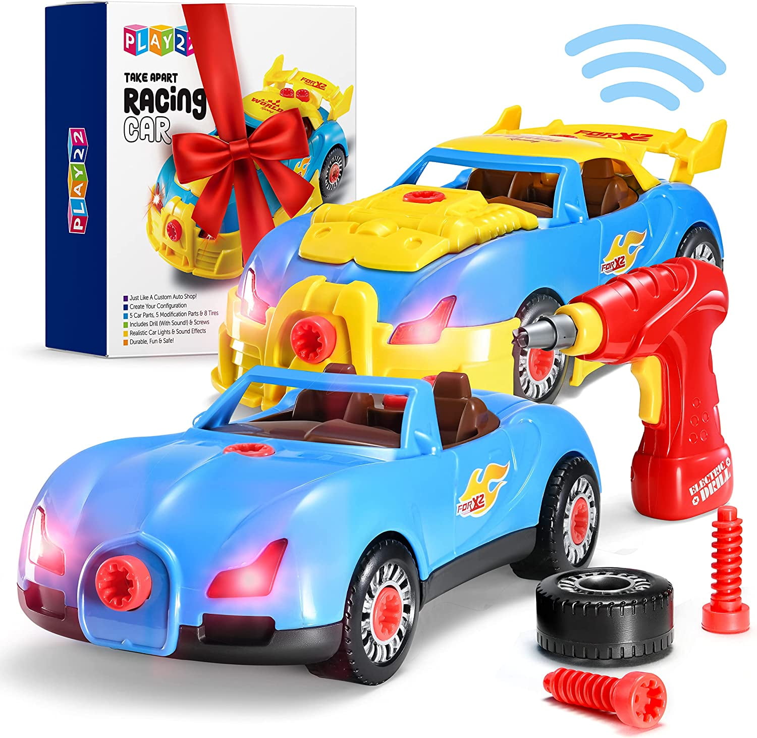 Take Apart Racing Car Toys - Build Your Own Toy Car with 30
