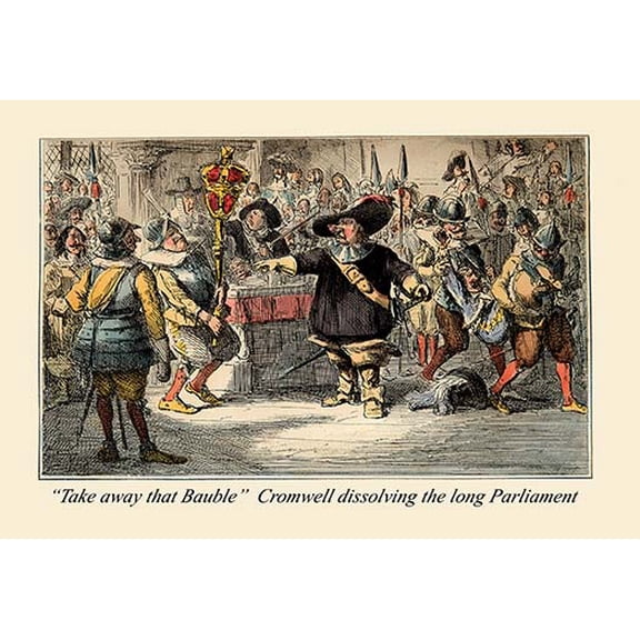 Take Away That Bauble: Cromwell Dissolving the Long Parliament Fine art canvas print (20" x 30")
