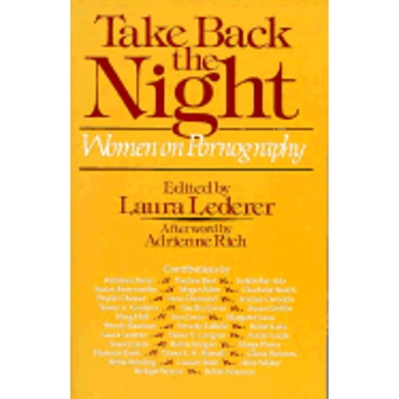 Pre-Owned Take Back the Night (Paperback) 0688087280 9780688087289