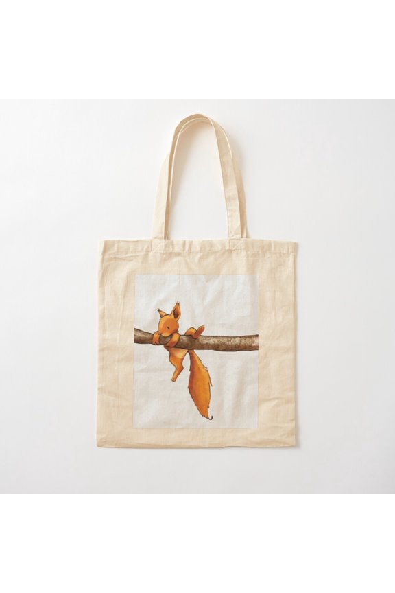 Take Care Little Squirrel Canvas Tote Bags, Reusable Shopping Bag