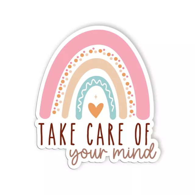 Take Care Of Your Mind Stickers Positive Quotes Stickers Phone Decal ...