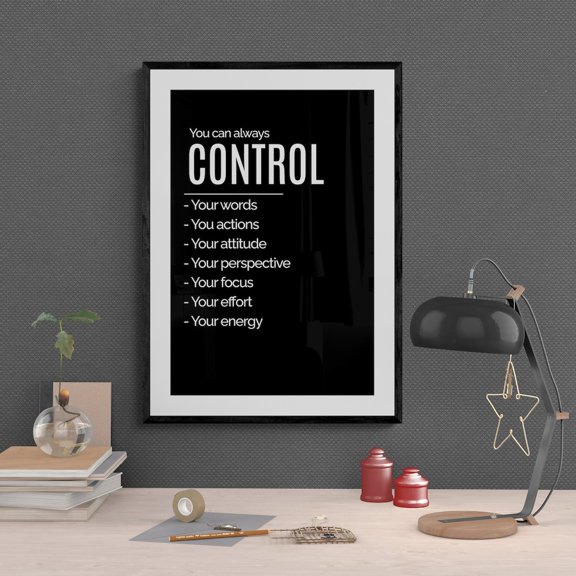 Take Control Motivational Wall Art Print, Unframed Paper Poster 8x10in