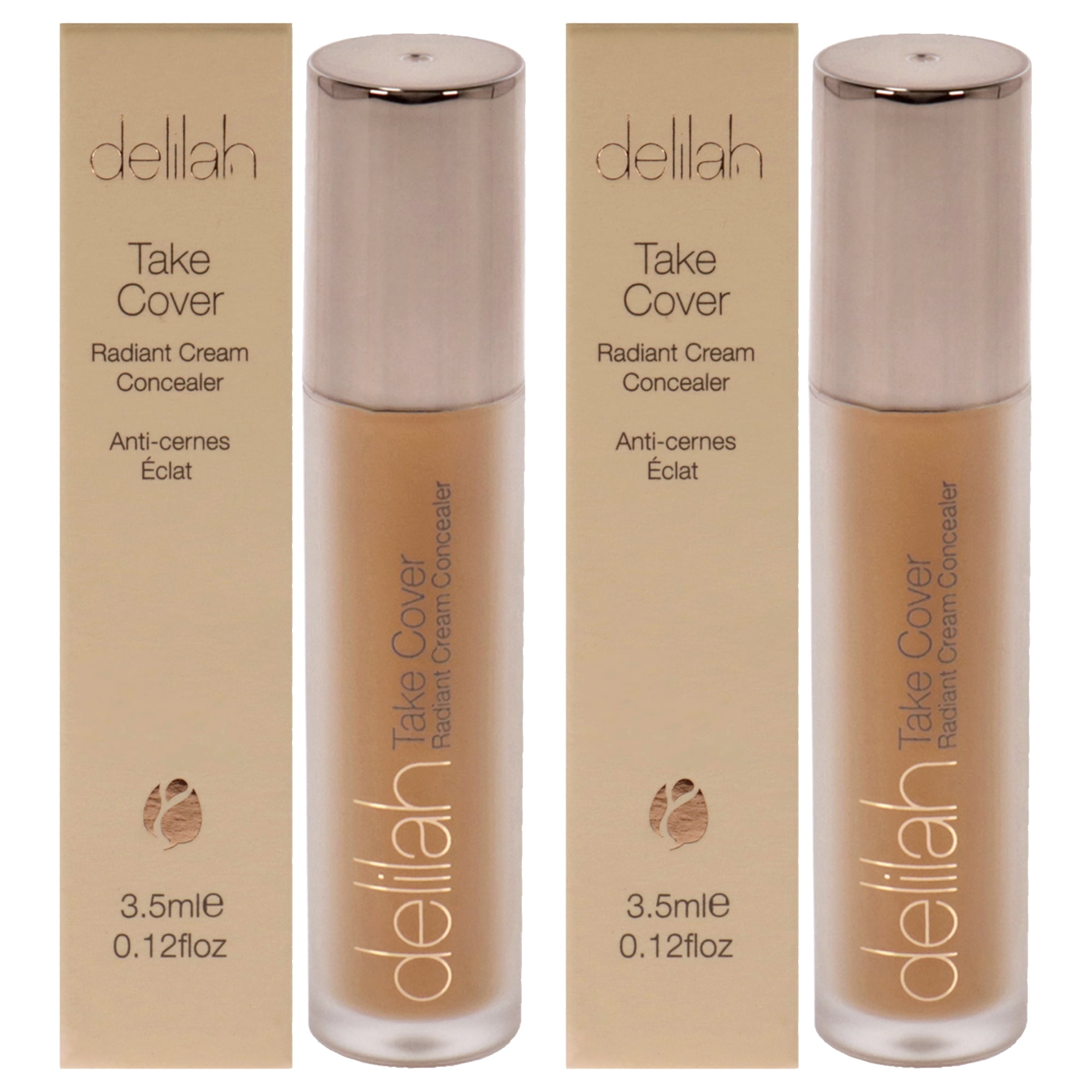 Take Cover Radiant Cream Concealer - Cashmere by Delilah for Women - 0.12 oz Concealer - Pack of 2