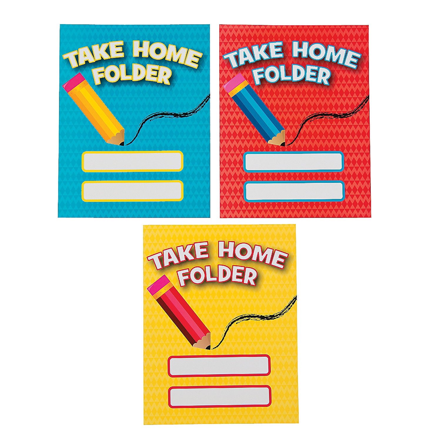 Take Home Pocket Folders - Educational - 12 Pieces