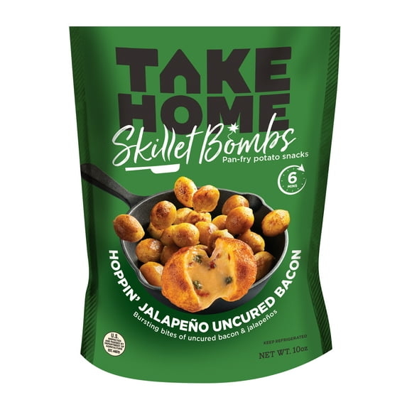 Take Home Skillet Bombs Pan Fry Potato Snacks with Bacon Cream Cheese Jalapeno Flavor, 10oz