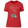 thumbnail image 1 of Take It Easy Hedgehog Sketch T-Shirt Women -Image by Shutterstock, Female Small, 1 of 2