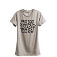 thumbnail image 1 of Take It Easy Women's Fashion Relaxed T-Shirt Tee Heather Tan Medium, 1 of 3