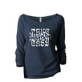 thumbnail image 1 of Take It Easy Women's Fashion Slouchy 3/4 Sleeves Raglan Lightweight Sweatshirt Navy Medium, 1 of 3