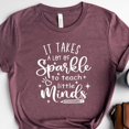 thumbnail image 1 of It Take A Lot Of Sparkle To Teach Little Minds Shirt, Teacher Love Outfit, Teacher Gift, Science T-Shirt, Teacher School, School Counselor Unisex S-5XL Hot Trending Shirt, Vintage Birthday Gift, 1 of 2