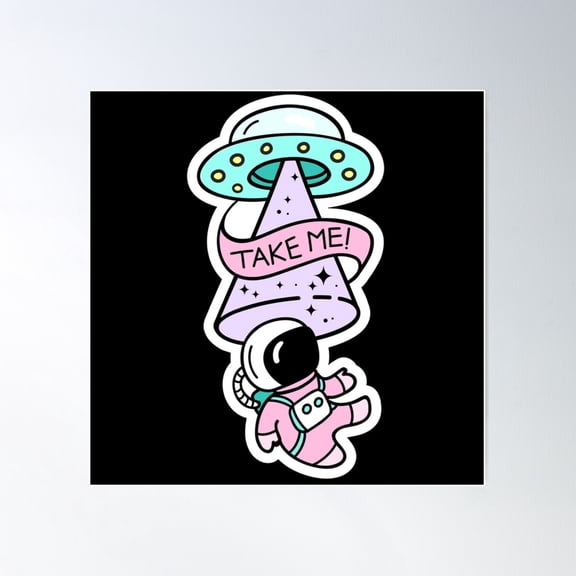 Take Me Astro Poster Wall Art, Modern Wall Decor For Living Room Bedroom, 30x30 UNFRAMED