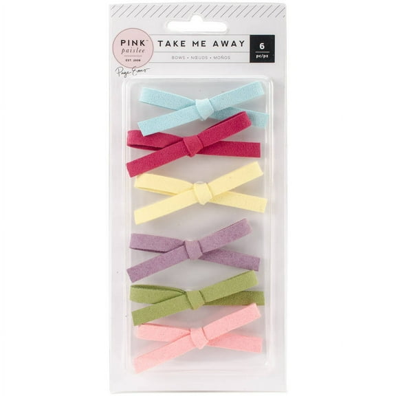 Take Me Away Fabric Bows 6/Pkg-
