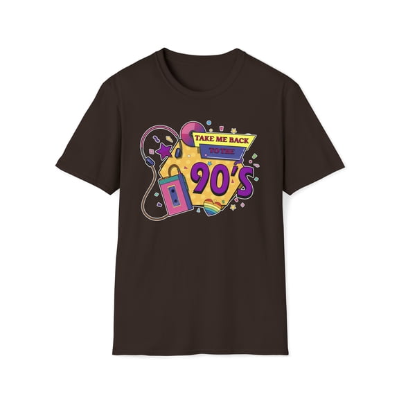 Take Me Back, Gildan Unisex Softstyle T-Shirt, Retro 90s Graphic Tee, S-3XL