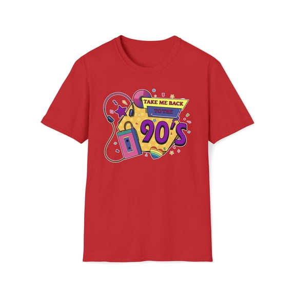 Take Me Back, Gildan Unisex Softstyle T-Shirt, Retro 90s Graphic Tee, S-3XL