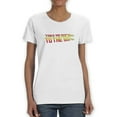thumbnail image 1 of "Take Me Back To The 80's" Across Chest Red/Yellow Quote Women White T-Shirt, Female Medium, 1 of 4
