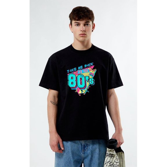 Take Me Back To The 80s Retro T-Shirt, for men & women, up to size 5XL. Tee shirt Adults