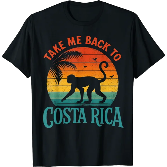Take Me Back to Costa Rica Monkey Sunset T-Shirt, Unisex T-Shirt