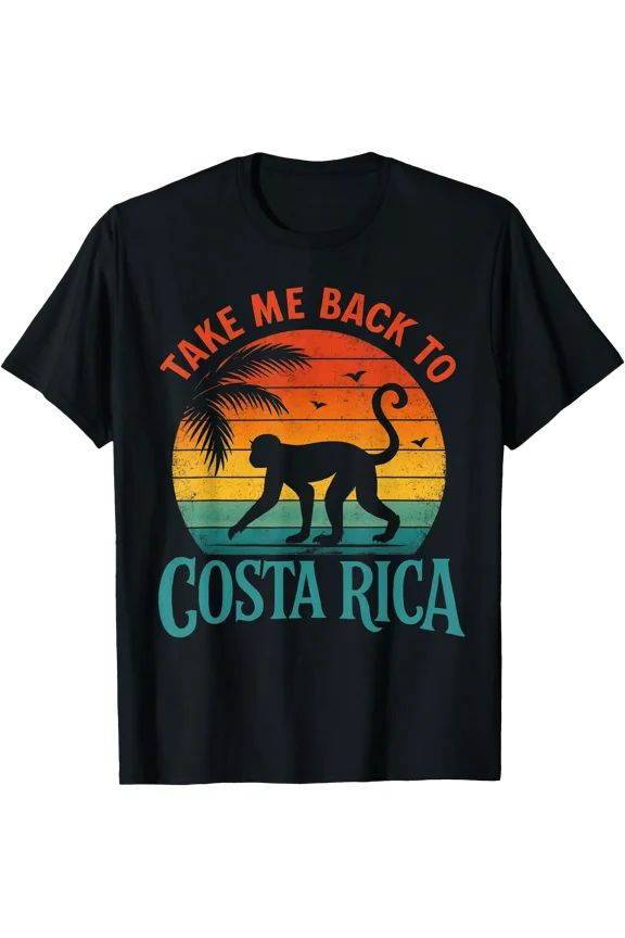 Take Me Back to Costa Rica Monkey Sunset T-Shirt, Unisex T-Shirt