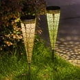 thumbnail image 1 of Take Me Decorative Solar Power Garden Vintage Metal Torch Stake Lights for Pathway,Lawn 2PK, 1 of 7