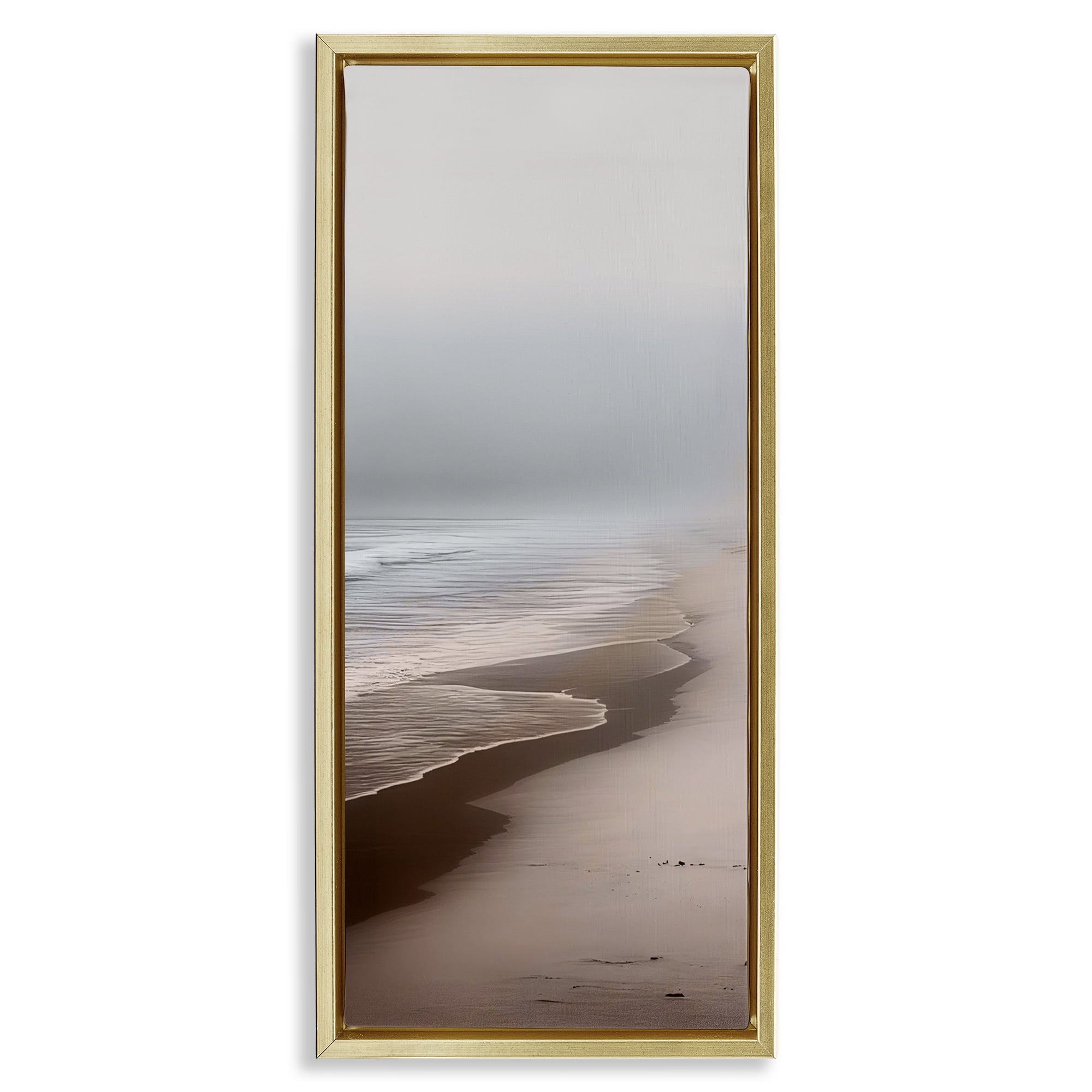 Take Me Down To Sea Again Gold Framed Floater Canvas Wall Art, design by Sasha