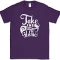 thumbnail image 1 of Take Me Drunk Im Home T-Shirt Funny Bar Drinking Party Humor Novelty Cotton Tee - Purple, 3XL, 1 of 1