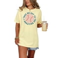 thumbnail image 1 of Take Me Out to the Ballpark, Baseball Art, Butter Comfort Colors T-Shirt, 2XL, 1 of 1