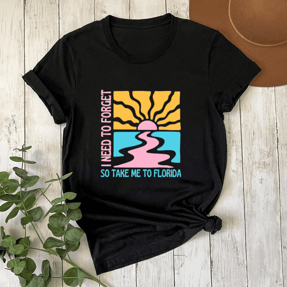 Take Me To Florida Retro Tropical Sunshine State Unisex T-Shirt, S-5XL