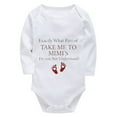 thumbnail image 1 of Take Me To Mimi's Do You Not Understand Onesie White Long Sleeve Baby Girl Onesie White 0-3 Month Baby Boy Suit, 1 of 2
