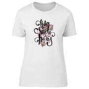 Take Me To Paris, Pink Flowers Tee Women's -Image by Shutterstock