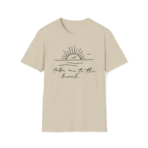 Take Me To The Beach, Gildan Unisex Softstyle T-Shirt, Graphic Tee, S-3XL