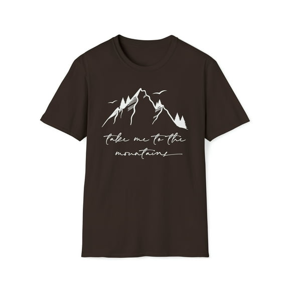 Take Me To The Mountains, Gildan Unisex Softstyle Shirt, Graphic Tee, S-3XL