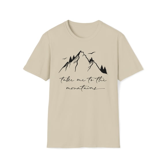 Take Me To The Mountains, Gildan Unisex Softstyle Shirt, Graphic Tee, S-3XL